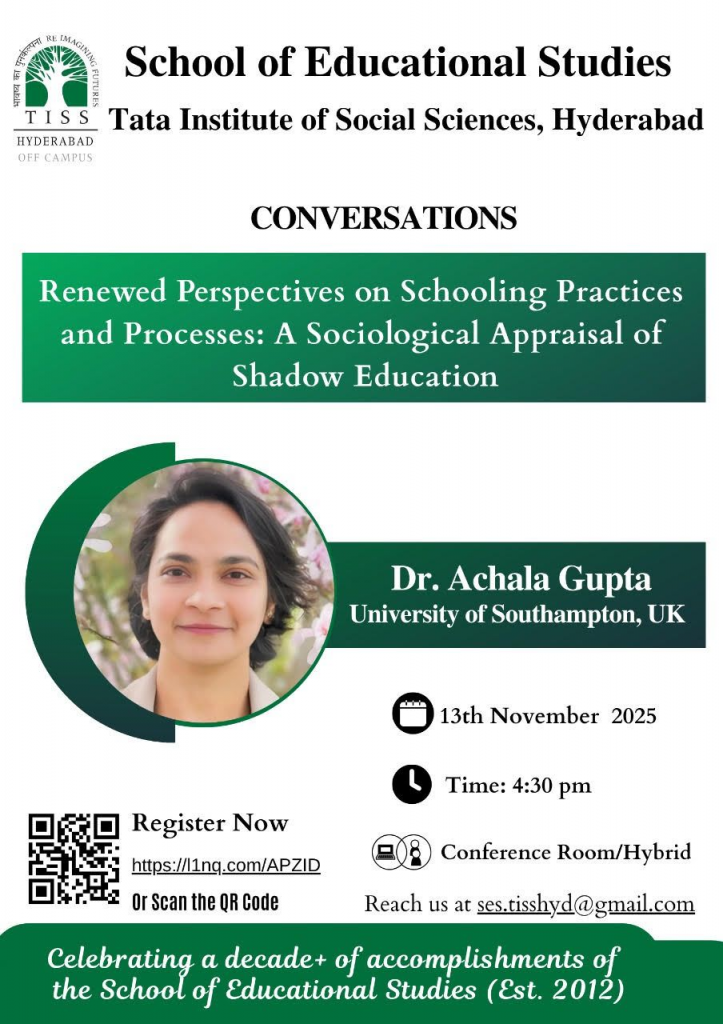 A poster of the invited talk with the title and details about the date and time.